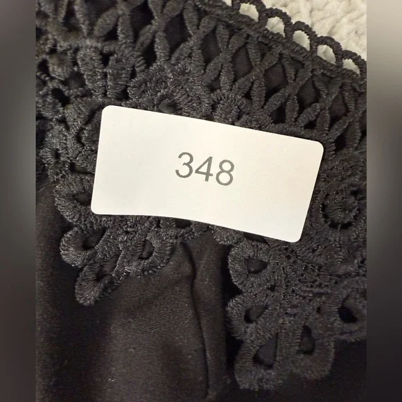 Mudd black halter top crochet detail size XL preowned festival boho - Picture 5 of 6